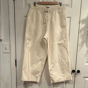 J. Crew Women's Drawstring Waist Linen Pants
